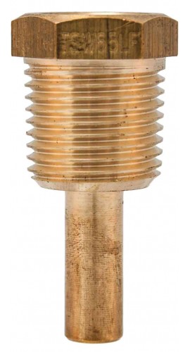 Winters TSW65LF Lead-Free Brass Thermowell for TSW174, 1/2&amp;quot; NPT-