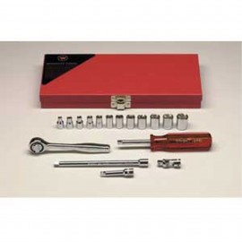 Wright Tool 221 Socket Set, 1/4&amp;quot; drive, 17-Piece, metric-