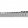 Wright Tool WRI355 Socket Set, 3/8&amp;quot; drive, 6-point, 14-piece deep metric-