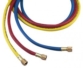 Yellow Jacket 18124 BBA-24 24&amp;quot; Yellow Charging Hose, 3/8&amp;quot; straight x 3/8&amp;quot; 45&amp;deg;, PLUS II&amp;trade; “B”-