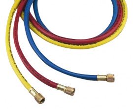 Yellow Jacket 20550 BSA-600 50′ Yellow Charging Hose, 1/4&amp;quot; straight x 1/4&amp;quot; 45&amp;deg;, PLUS II&amp;trade; “B”-