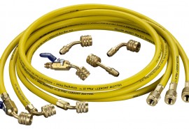 Yellow Jacket 25112 HAVBV-144 12' Yellow Hose with FlexFlow valve, PLUS II&amp;trade; 1/4&amp;quot;-