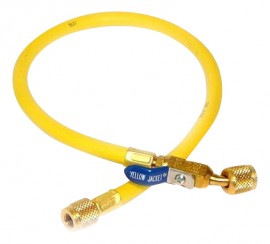 Yellow Jacket 29125 Plus II&amp;trade; Hose with 1/4&amp;quot; compact ball valve fittings, 25', yellow-