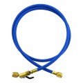 Yellow Jacket 29248 Plus II&amp;trade; Hose with 1/4&amp;quot; compact ball valve fittings, 48&amp;quot;, blue-