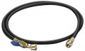 Yellow Jacket 29596 Plus II&amp;trade; Hose with 1/4&amp;quot; compact ball valve fittings, 72&amp;quot;, black-