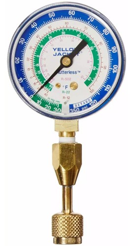 Yellow Jacket 40332 Blue compound gauge, 0 to 350 psi, °F, for R-12, R-22, and R-502-