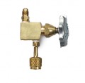 Yellow Jacket 40350 2-port valve with 1/4&amp;quot; QC female with CH14 depressor x 1/4&amp;quot; male flare with Schrader-