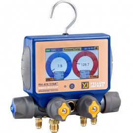 Yellow Jacket P51-870 Titan Digital Charging Manifold 40875  Mini-Split Kit with Ball Valve and 5/16" Hoses-