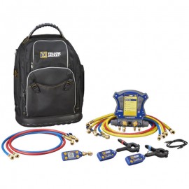 Yellow Jacket 40887 TITANMAX Digital Manifold With Wireless Probes and Plus II Hoses-