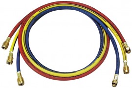 Yellow Jacket 41373 2-Valve Series 41 Test/Charging Manifold, 2-1/2" Gauges (36" RYB hoses)-