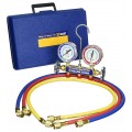 Yellow Jacket 41379 2-Valve Series 41 Test/Charging Manifold, 2-1/2&amp;quot; Gauges (72&amp;quot; RYB Hoses)-