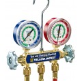 Yellow Jacket 41502 4-Valve TITAN Test/Charging Manifold, (MPa) R32/410A Refrigerants, 60&amp;quot; hoses-