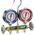 Yellow Jacket 41812 2-Valve Series 41 Test/Charging Manifold, R134a Refrigerant, Liquid Gauges (No Hoses)-