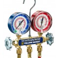 Yellow Jacket 41865 Series 41 R-32/410A Manifold with 60&amp;quot; PLUS II&amp;trade; Hose, 5/16&amp;quot;x5/16&amp;quot; RYB, kPa/psi, &amp;deg;F &amp;deg;C-