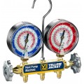Yellow Jacket 42052 Heat pump manifold only, 1/4×1/4×1/4&amp;quot; hose holder fittings, R-410A/32, &amp;deg;F and &amp;deg;C-