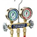 Yellow Jacket 42435 Series 41 Deluxe Manifolds with Class 1 Brass Gauges and 60&amp;quot; PLUS II&amp;trade; standard fittings, psi-