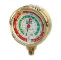 Yellow Jacket 49073 Heavy Duty Brass Manifold Gauge, 2-1/2&amp;quot; Brass pressure &amp;deg;C, R-134A/404A/407C-