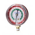 Yellow Jacket 49105 Dry Manifold Gauge, 3-1/8&amp;quot;, red pressure, 0 to 500 psi, R22/134a/404A, &amp;deg;F-