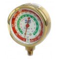 Yellow Jacket 49131 Dry Manifold Gauge, 3-1/8&amp;quot;, red pressure, bar/psi, R134a/404A/407C, &amp;deg;C-