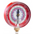 Yellow Jacket 49161 Dry Manifold Gauge, 3-1/8&amp;quot;, red pressure, bar/psi/kPa, R1234yf, &amp;deg;F and &amp;deg;C-