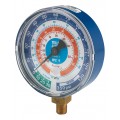 Yellow Jacket 49164 Dry Manifold Gauge, 3-1/8&amp;quot;, blue compound, bar/MPa, R134a/404A/407C, &amp;deg;C-