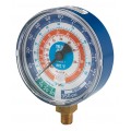 Yellow Jacket 49170 Dry Manifold Gauge, 3-1/8&amp;quot;, blue compound, bar/psi, R22/134a/404A, &amp;deg;C-