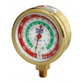 Yellow Jacket 49200 Heavy Duty Brass Manifold Gauge, 2-1/2&amp;quot;, blue, 30&amp;quot;-0-120* psi, R-22/134A/404A-