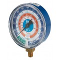 Yellow Jacket 49522 Gauge, 3-1/2&amp;quot; L/F, blue compound, 30&amp;quot;-0-116 psi (-1 to 8 bar), R134a/404A/407C &amp;deg;C-