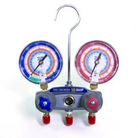 Yellow Jacket 49812 TITAN&amp;reg; 2-Valve Test and Charging Manifold only, R/B gauges, kPa/psi, R22/134a/404A, &amp;deg;C-