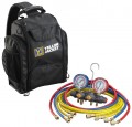 Yellow Jacket 49944 TITAN&amp;reg; 4-Valve Test and Charging Manifold Backpack Kit, 32/410A 1/4-