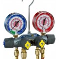 Yellow Jacket 49964 TITAN &amp;reg; 4-Valve Test and Charging Manifold only, R-32/410A, 5/16 3/8 5/16 5/16&amp;quot; fittings, bar/psi, &amp;deg;F &amp;deg;C-