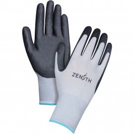 Zenith BC5440LGY-072-9NF-BKXL Gloves, foam nitrile coated, size 10/X-Large-