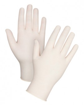 Zenith LAT-LP-L-5.8G Examination Grade Latex Gloves, Powder-Free, Large, 100 Pack-
