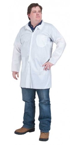 Zenith SEC854 SMS Lab Coat, 3 Snap Pockets, Large-