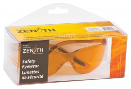 Zenith SEE955R Z500 Series Safety Glasses with Box, Orange Lens-