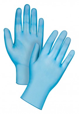 Zenith SEI487 Disposable Powder-Free Vinyl Exam Gloves, X-Large, 100-Pack-