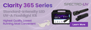 Spectro-UV Clarity 365 Series Standard-Intensity LED UV-A Flashlight Kit