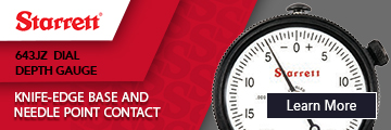 643JZ Dial Depth Gauge. Knife-edge base and needle point contact
