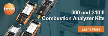 Testo 300 and 310 II Combustion Analyzer Kits